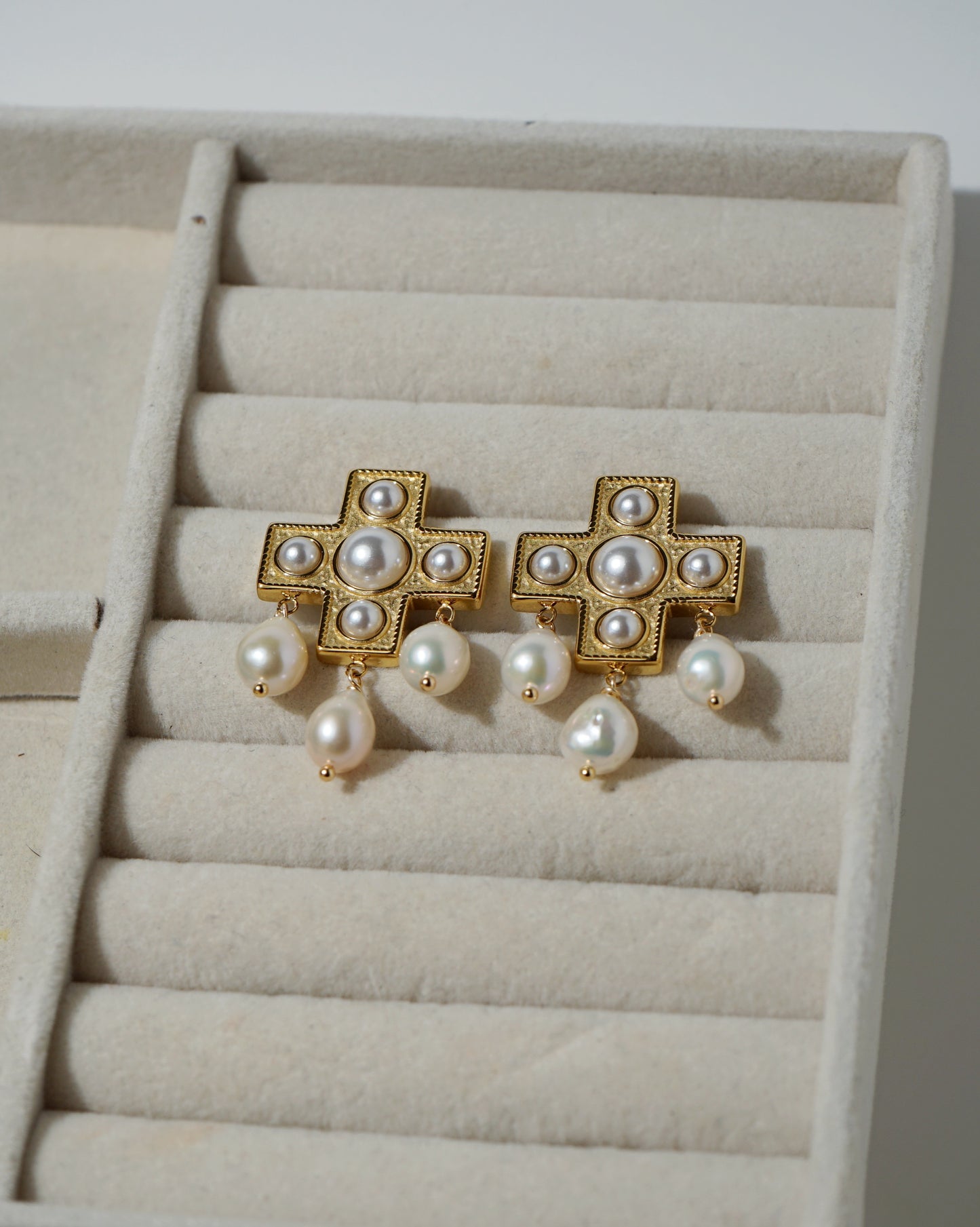 Byzantium Pearl Drop Earrings