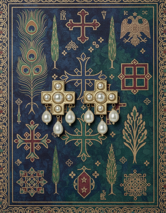 Byzantium Pearl Drop Earrings