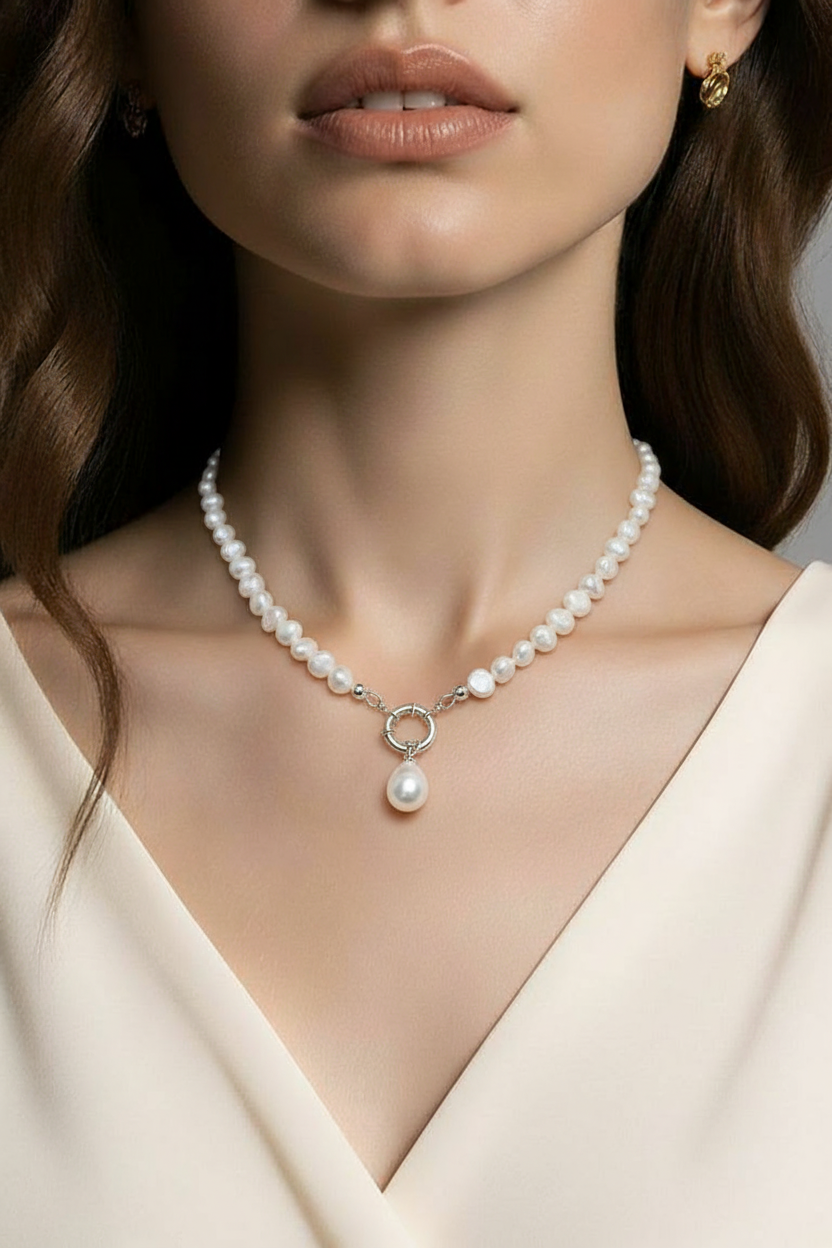 The Nova Pearl Drop Necklace